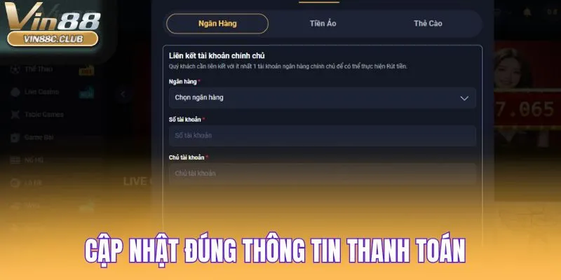 Điền thông tin vào biểu mẫu thanh toán cẩn thận